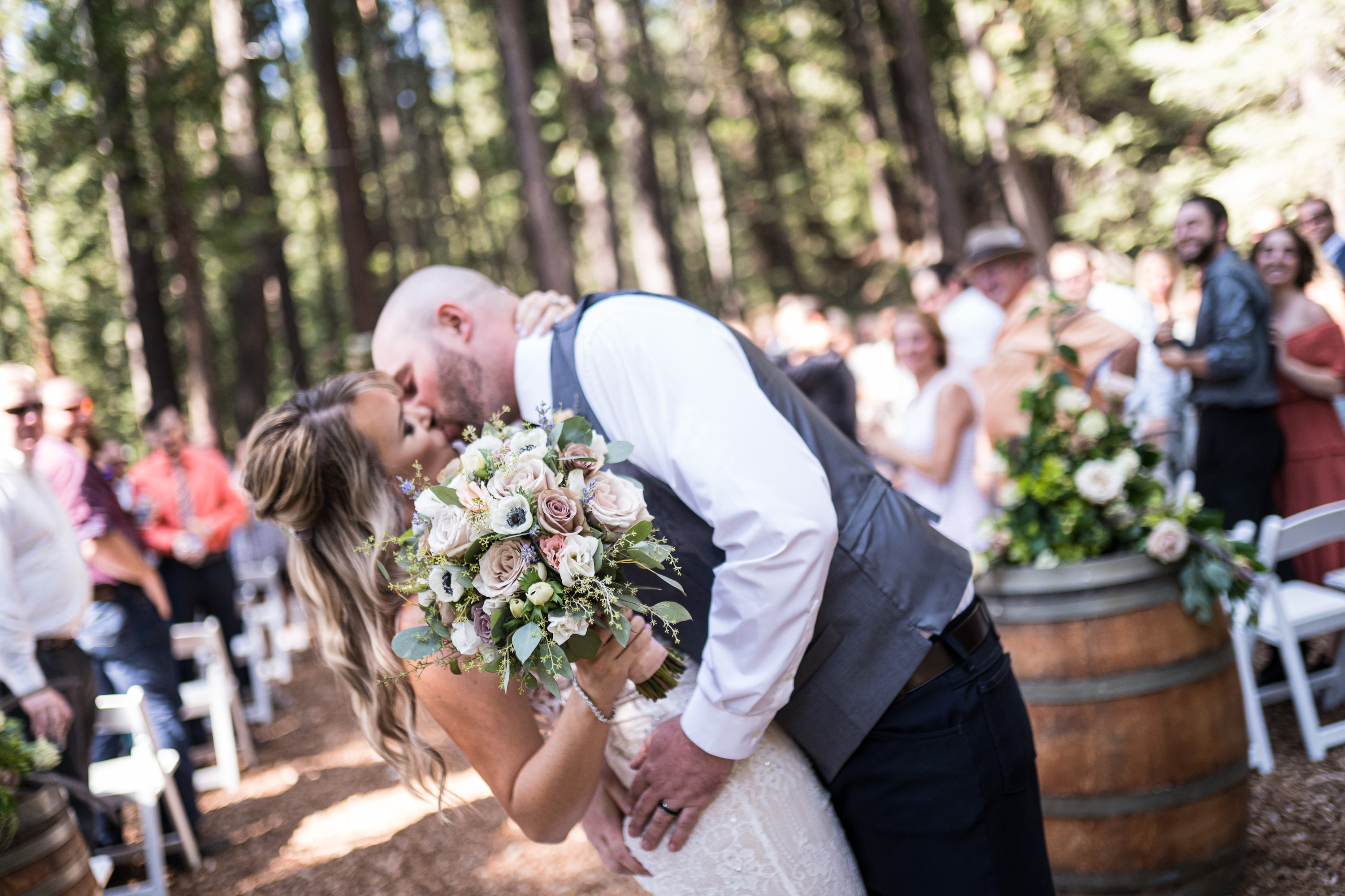 Correen and Kellen's first kiss - DJs In Reno Correen and Kellen's first kiss at their wedding ceremony - DJs In Reno