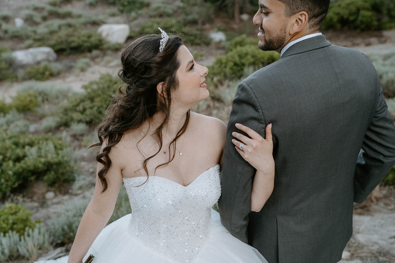 Montse and Jason Intimate wedding couple portrait Tannenbaum - DJs In Reno