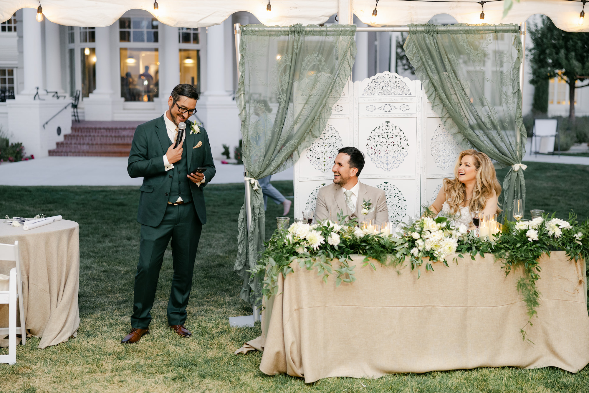 Groomsman giving speech at reception - DJs In Reno