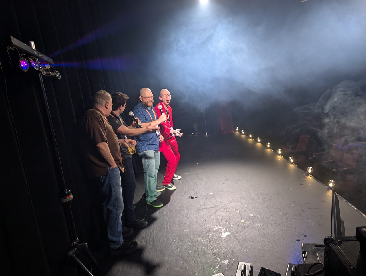 AMUG guests singing karaoke on the White Rabbit stage at the Grand Sierra Resort