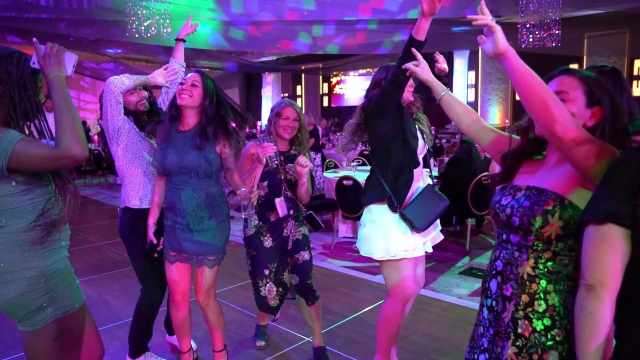 Renown team members dancing with their hands up at Celebrate Amazing