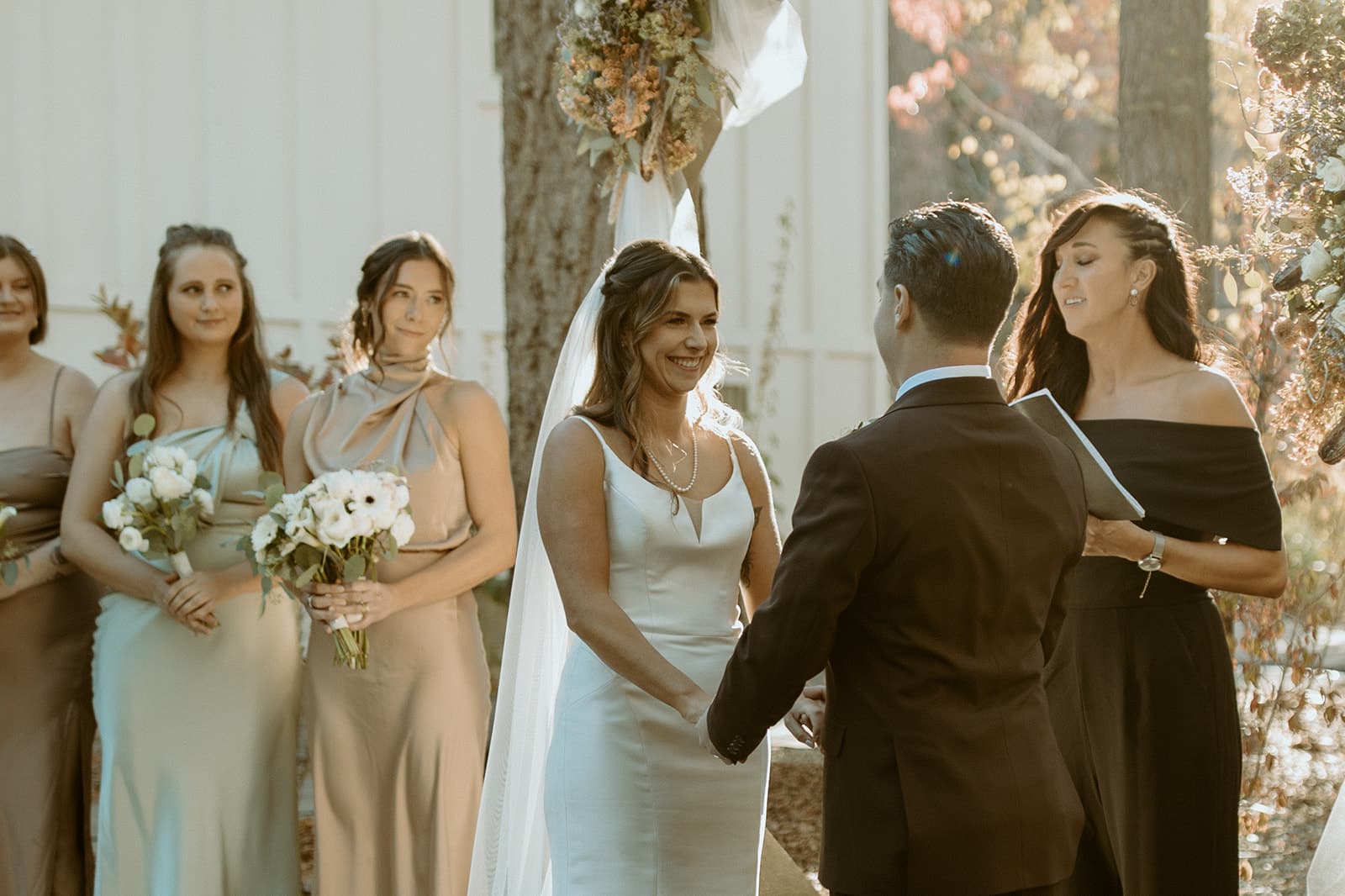 Devin & Emily exchanging wedding vows - DJs In Reno