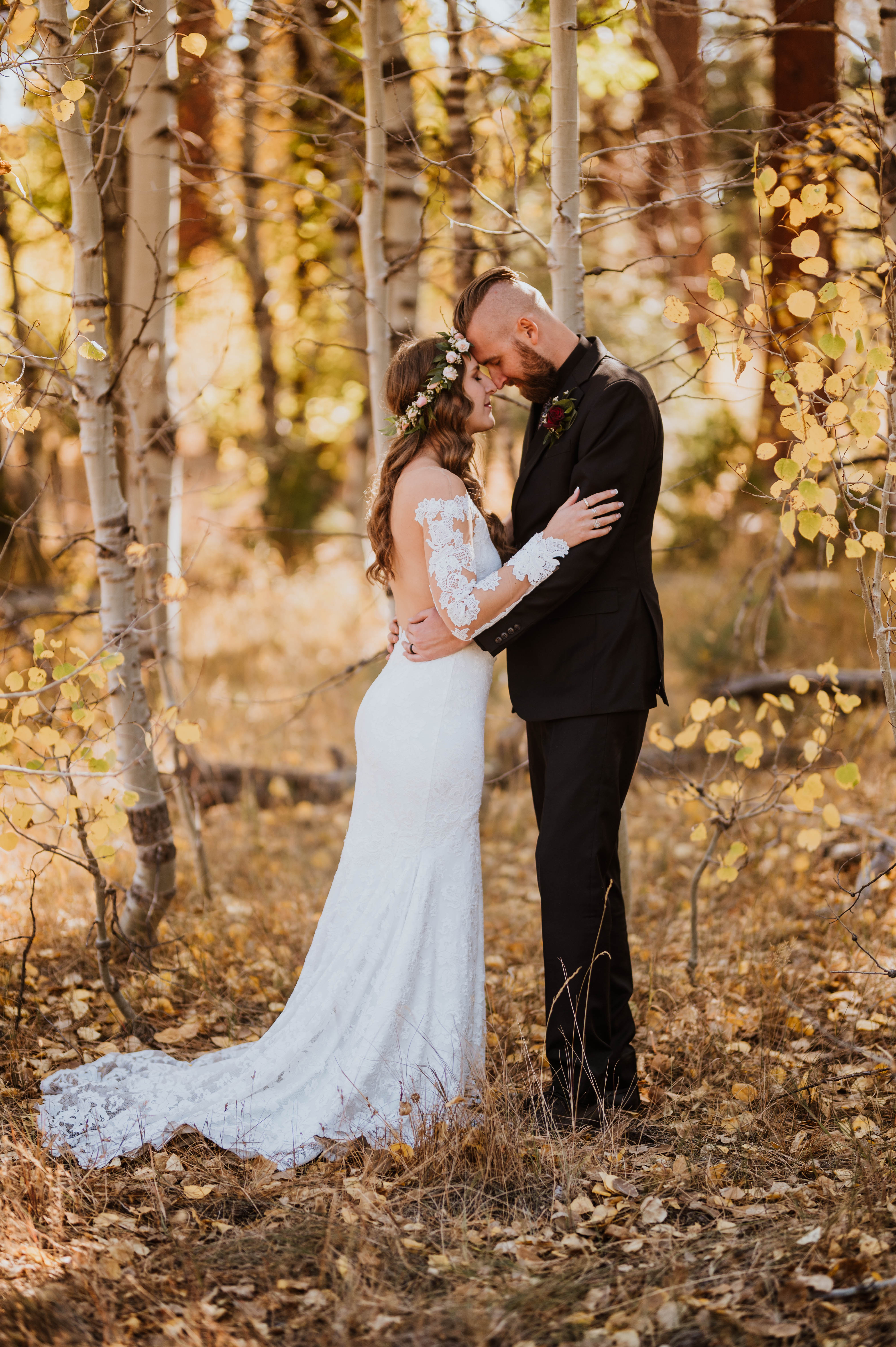A photo of Rachel & Christopher Cave at their wedding at Sunridge Golf and Recreation, featuring premier Reno DJ services.