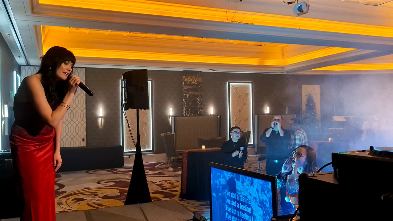 I've Got A Feelin' - Professional karaoke entertainment at Sierra Air corporate holiday party at Peppermill Reno