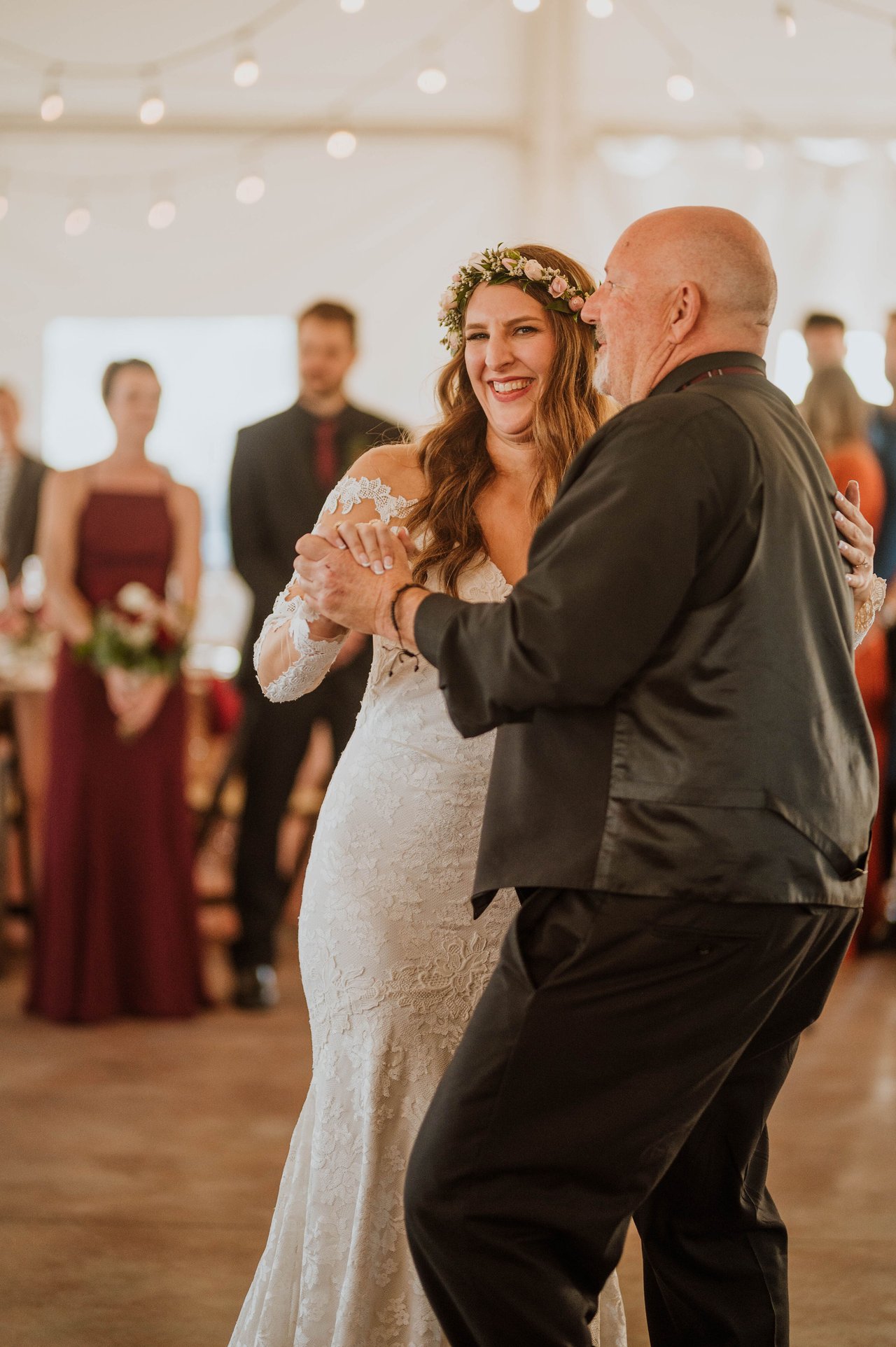 Rachel dances with her dad