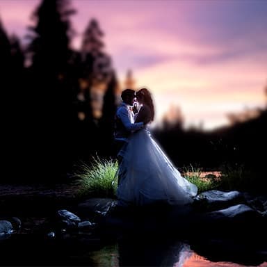 Shannon & Ryan Figueroa's elegant wedding reception at Twenty Mile House in Graegle, CA with packed dance floor